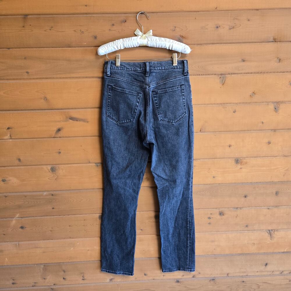 Abercrombie & Fitch Jean 90's Slim Straight Ultra High Rise Crossed Waist 27s 4s - Picture 4 of 5
